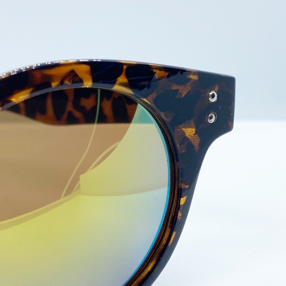 Sunglasses Tortoise Shell Retro Style Round New - Picture 3 of 11